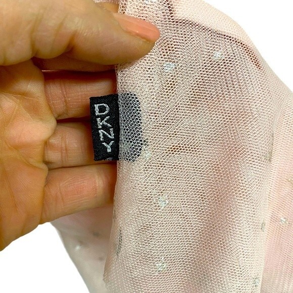 DKNY Girls Sparkly Silver Star Tulle Skirt - Picture 4 of 8